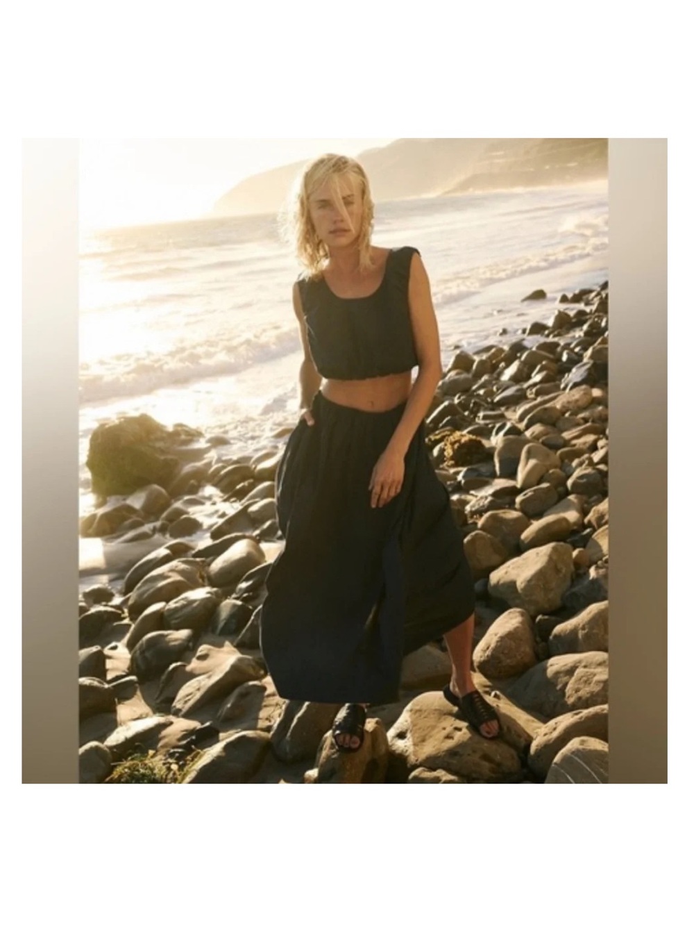 Free People Navy Like A Wave Set